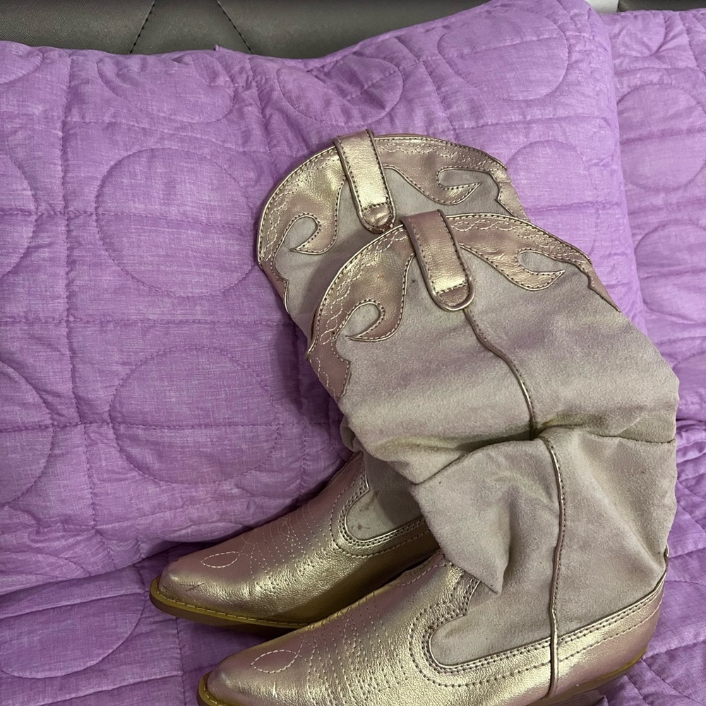 Gold cowboy boots